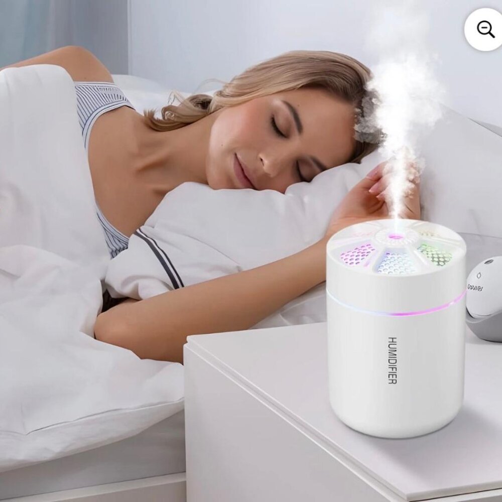 NEW - Mini Portable Humidifier 5.9x3.9in | Aroma Diffuser 12H Mist Out - WHITE - Picture 2 of 8